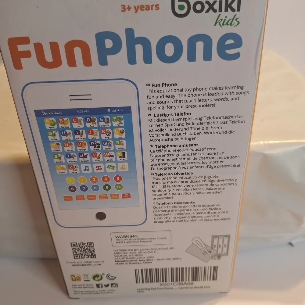 FunPhone - White Educational Toy Phone. New Sealed